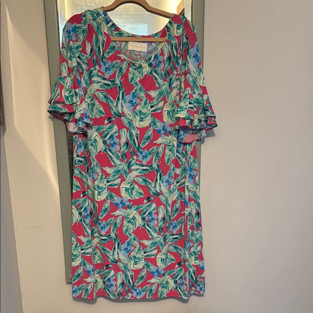 Floral Ruffle Sleeve Dress